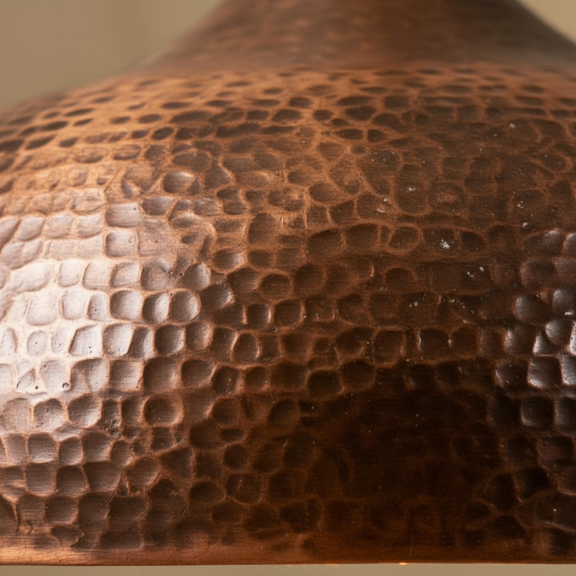 Copper Pendant Light for Kitchen Island – Hammered Dome Ceiling Lamp