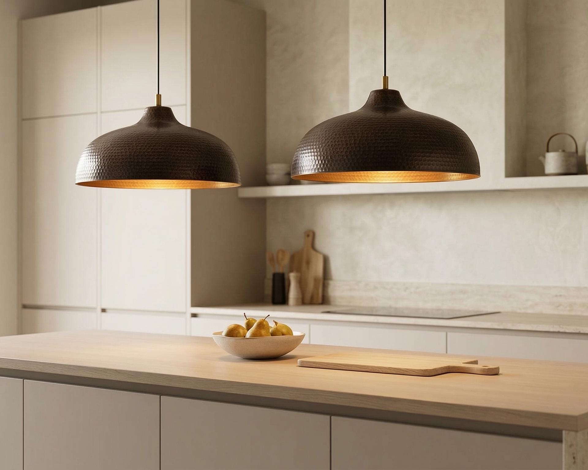 Moroccan Bronze Dome Pendant Light – Handmade Kitchen Island Lighting – Artisan Ceiling Lamp – Duty Free