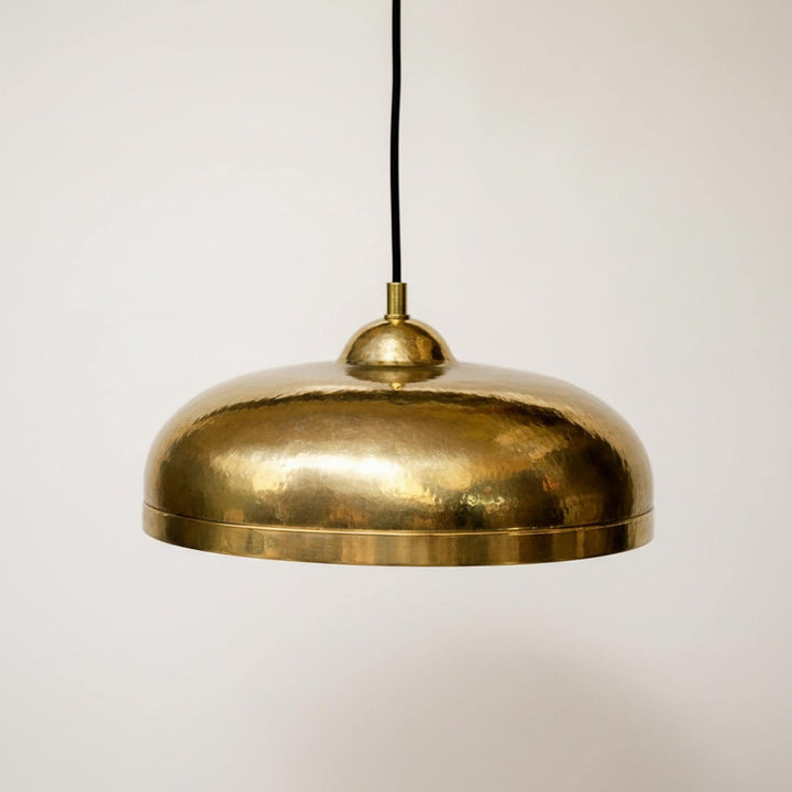 Brass Dome Pendant Light, Modern Gold Hanging Lamp for Kitchen and Dining Room