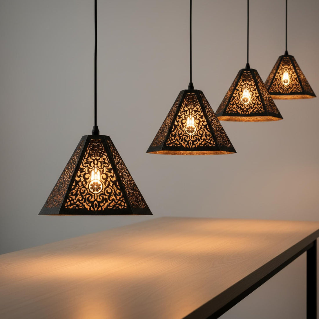 moroccan pendant light patterned metal geometric hanging lamp