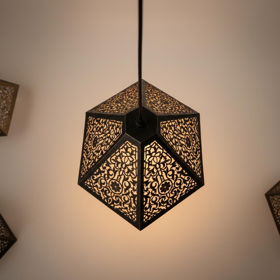moroccan pendant light patterned metal geometric hanging lamp