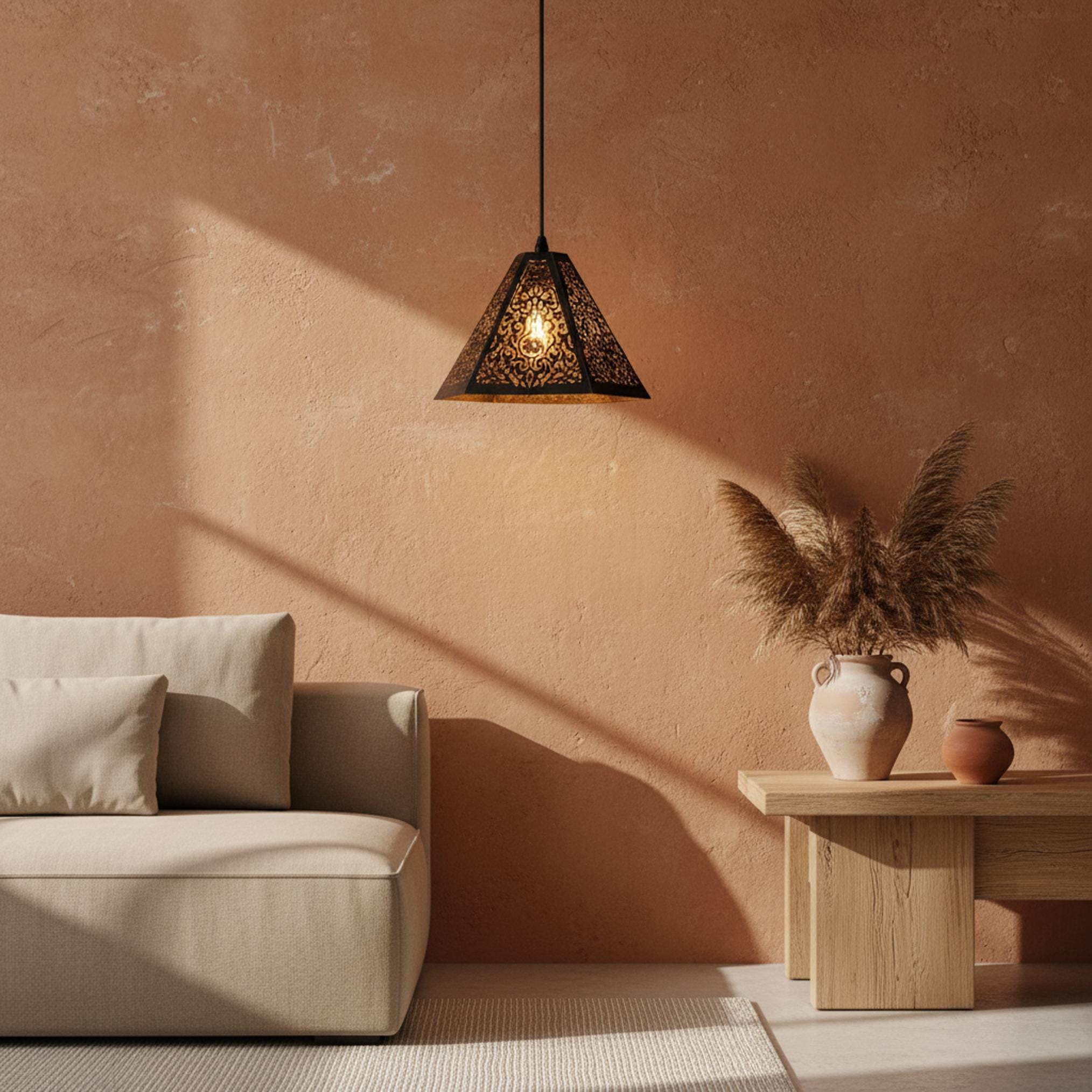 moroccan pendant light patterned metal geometric hanging lamp
