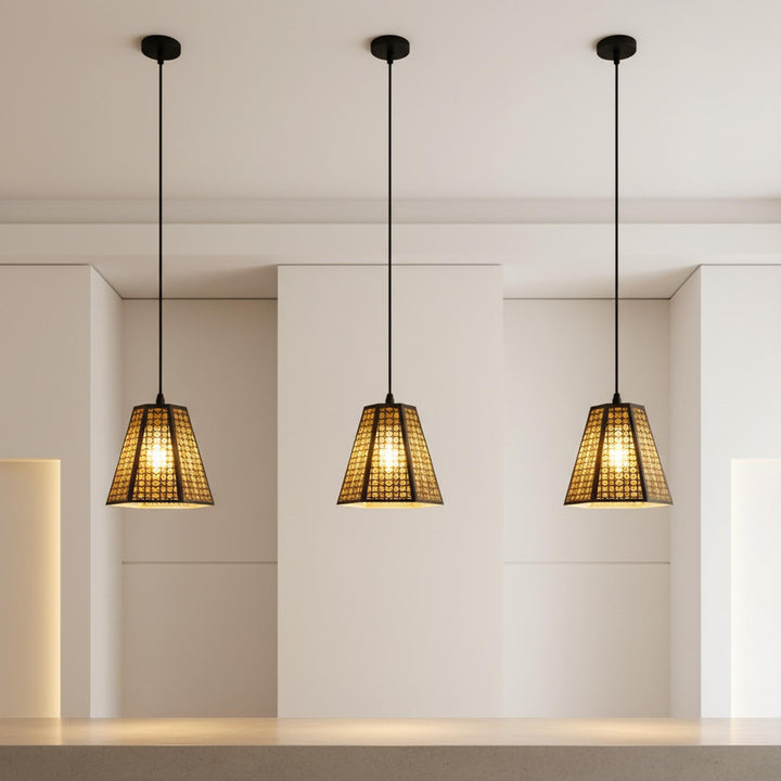 geometric pendant light patterned metal hanging ceiling lamp