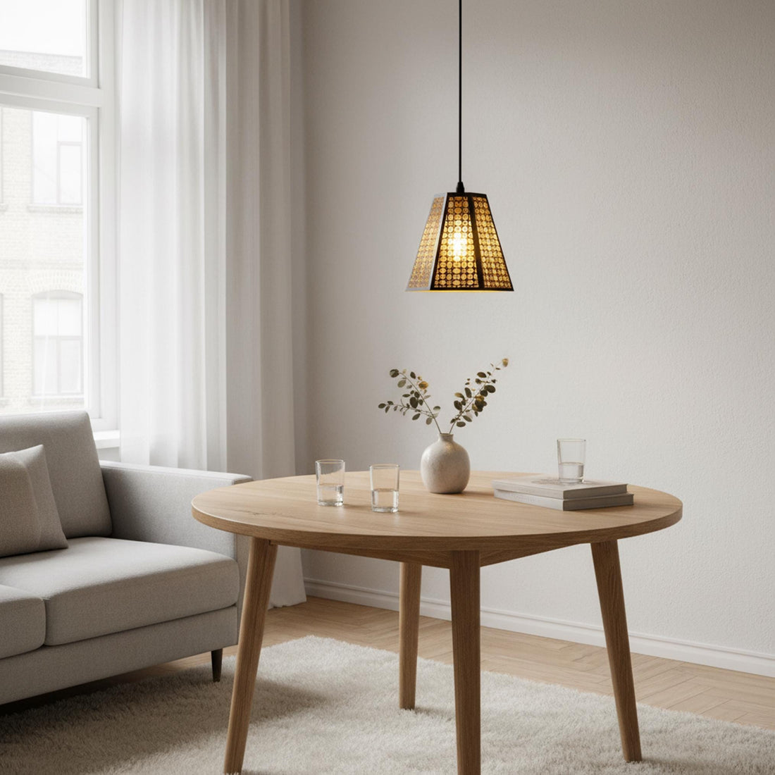 geometric pendant light patterned metal hanging ceiling lamp