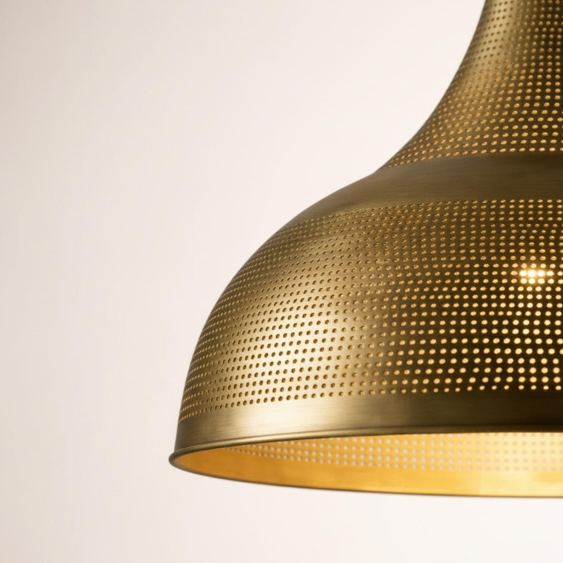 brass pendant light perforated metal dome hanging lamp