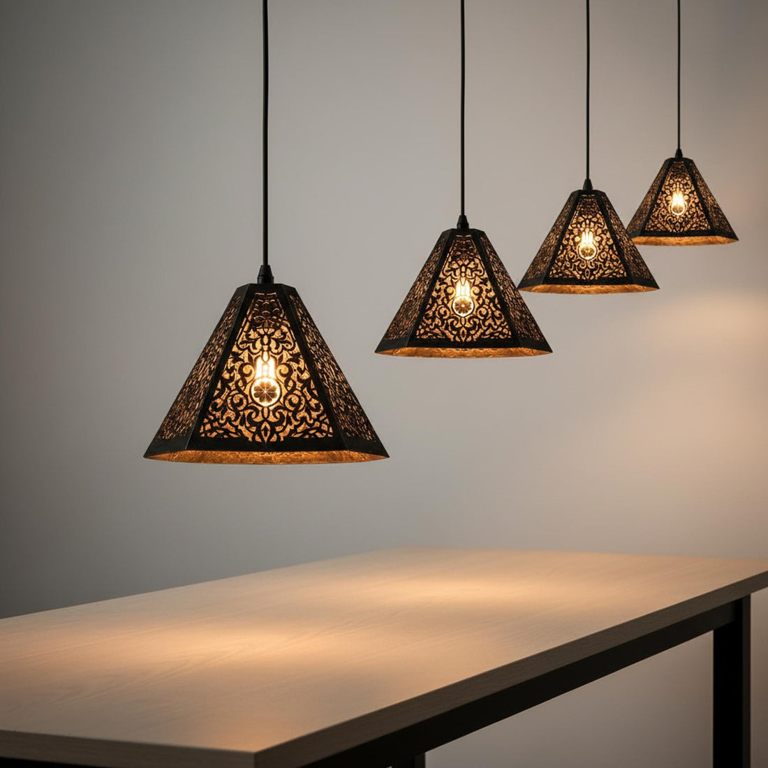 moroccan pendant light patterned metal geometric hanging lamp
