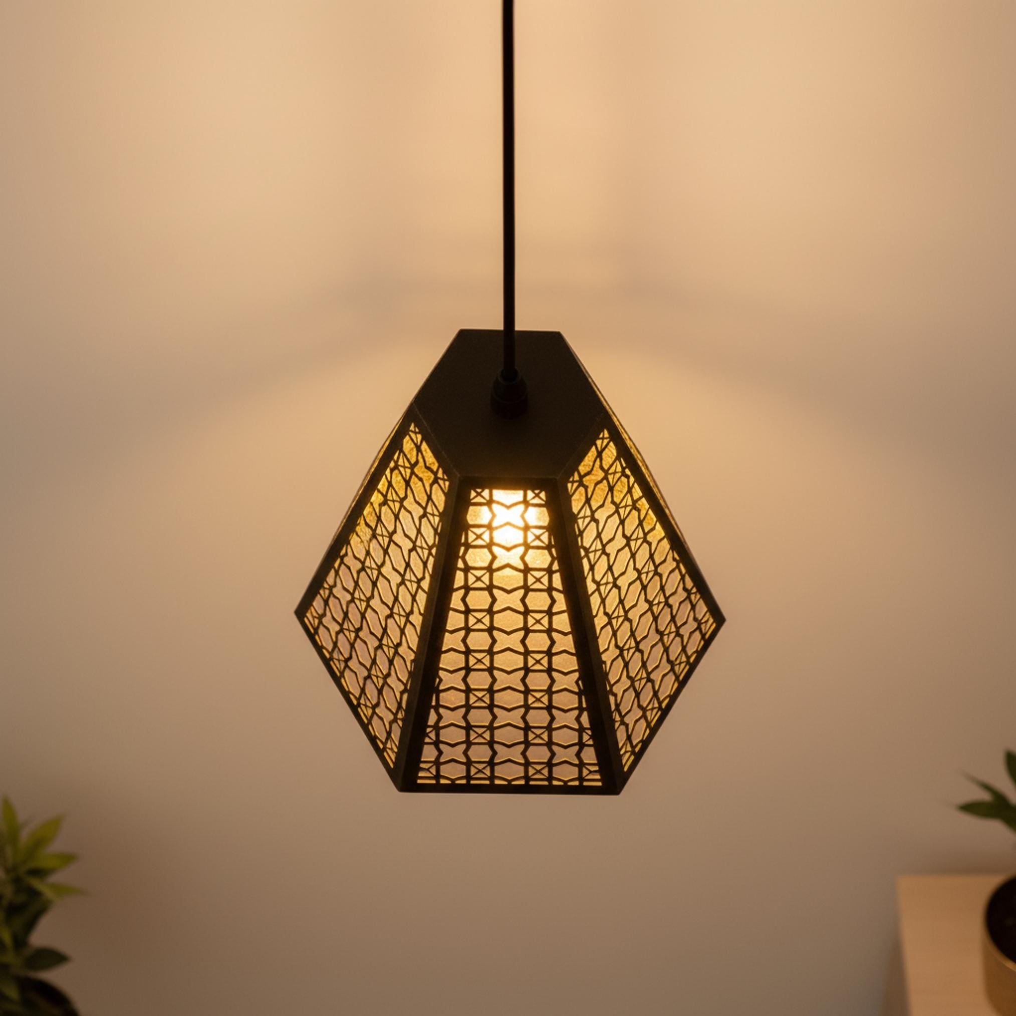geometric pendant light patterned metal hanging ceiling lamp