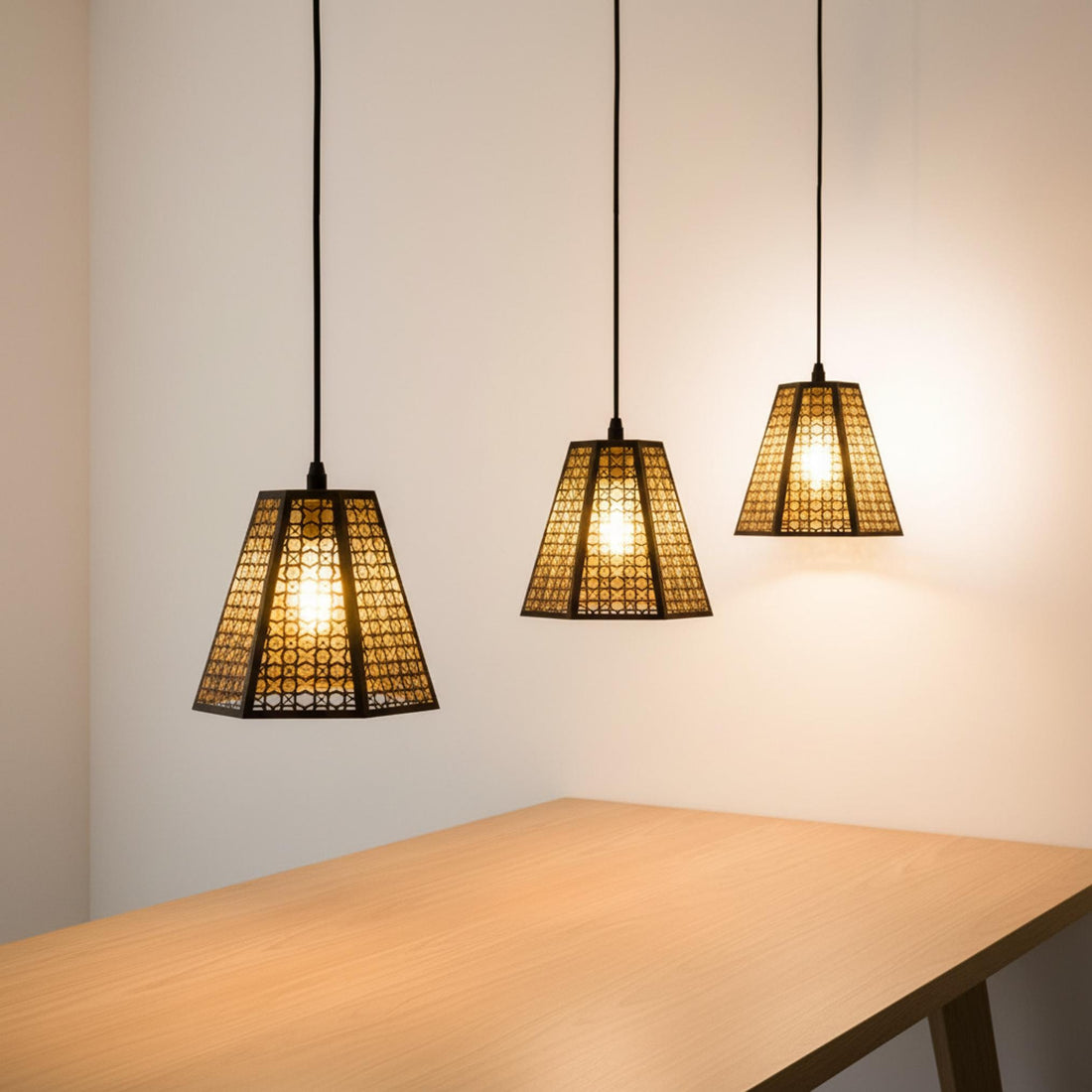 geometric pendant light patterned metal hanging ceiling lamp