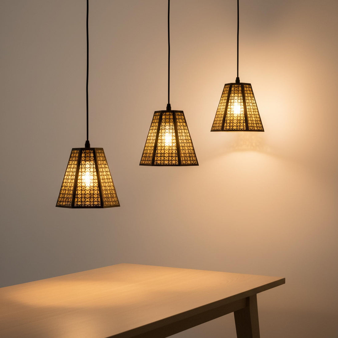 geometric pendant light patterned metal hanging ceiling lamp