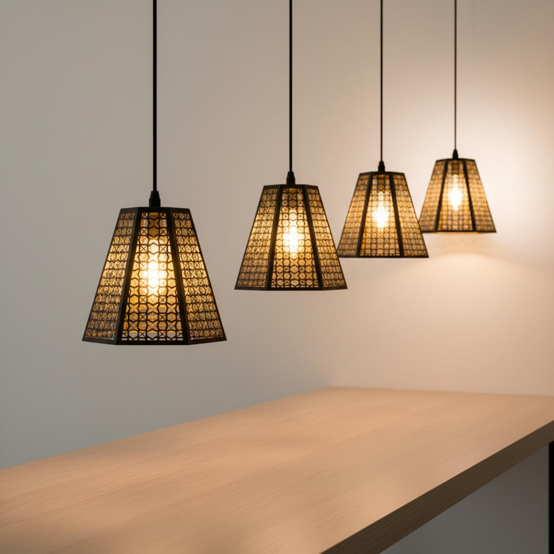 geometric pendant light patterned metal hanging ceiling lamp