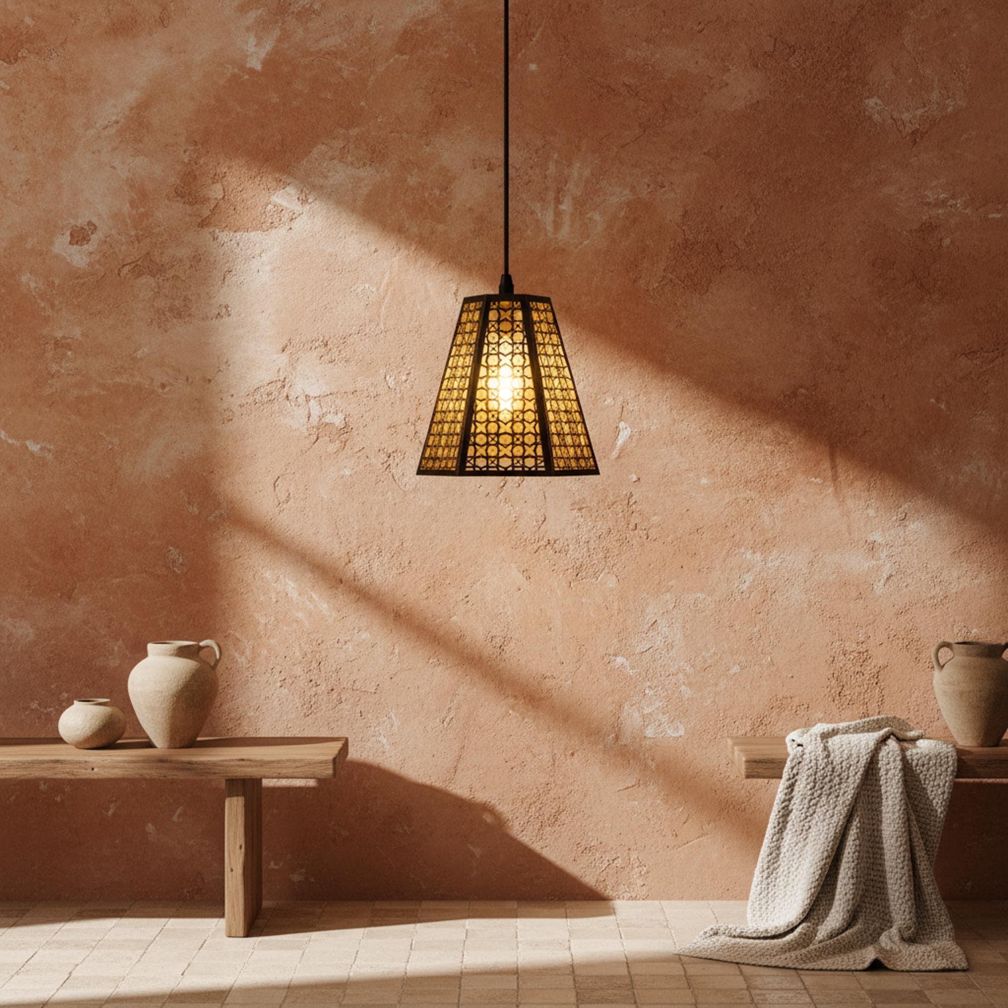 geometric pendant light patterned metal hanging ceiling lamp