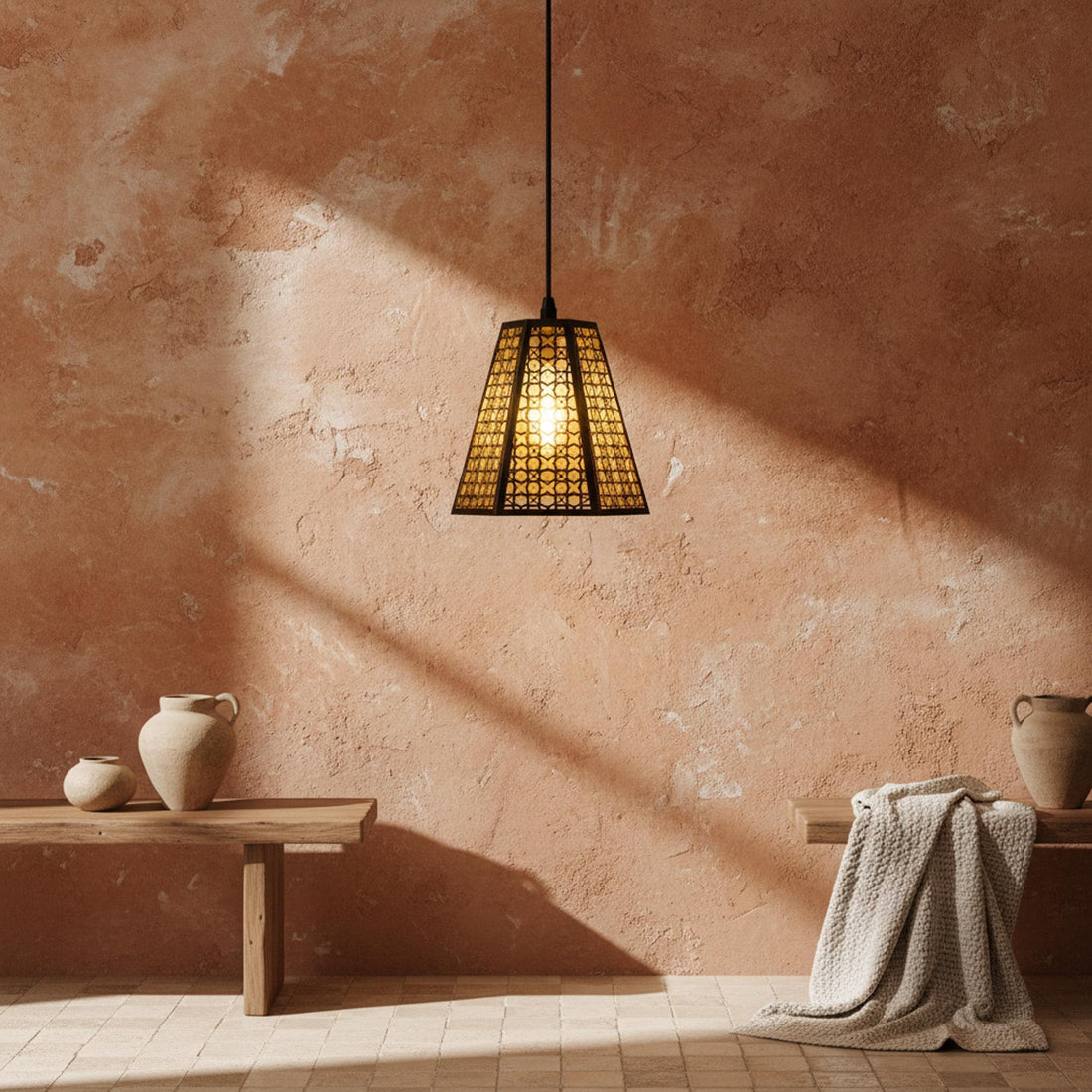 geometric pendant light patterned metal hanging ceiling lamp
