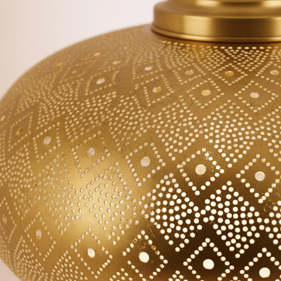 moroccan pendant lamp brass perforated hanging light