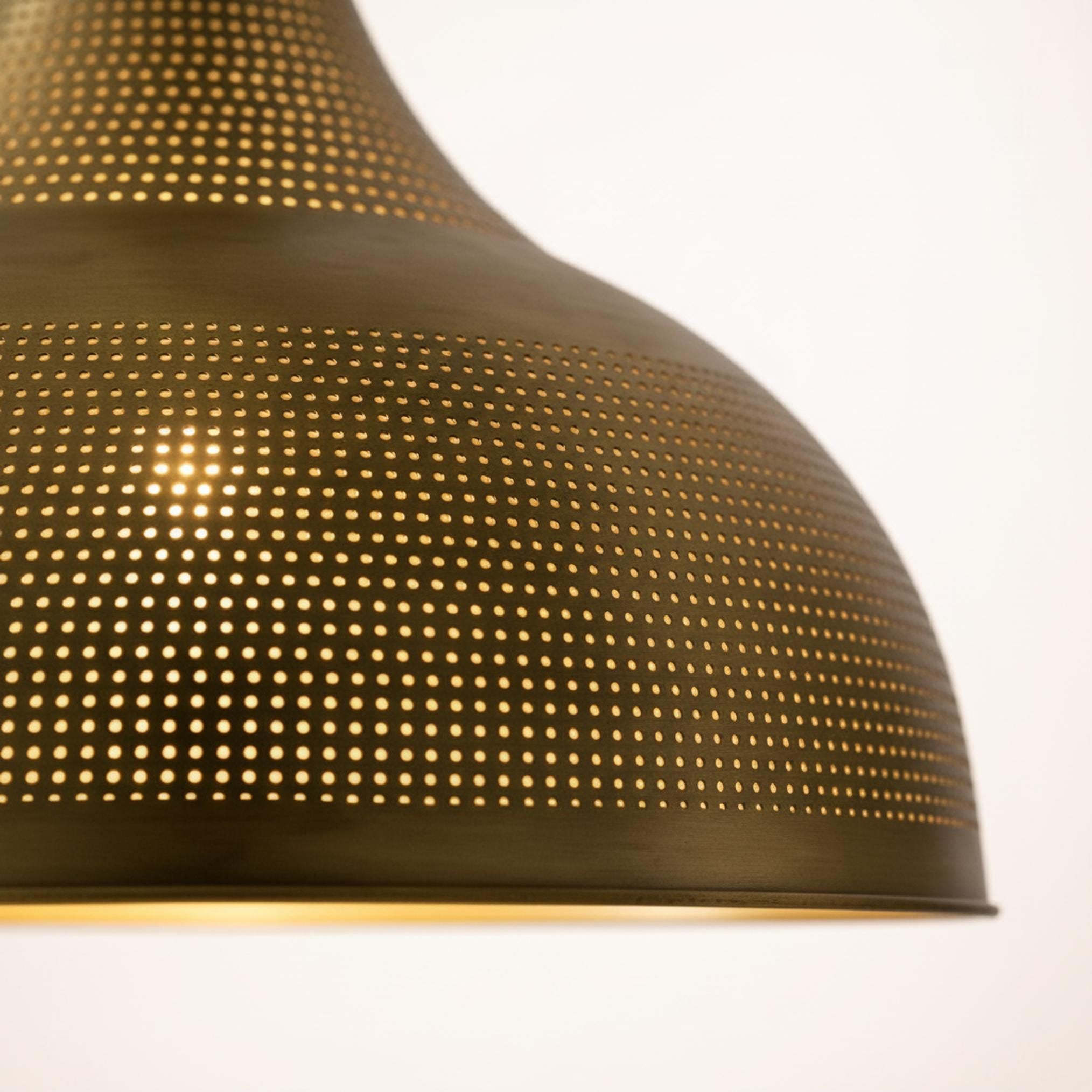 brass pendant light perforated metal dome hanging lamp