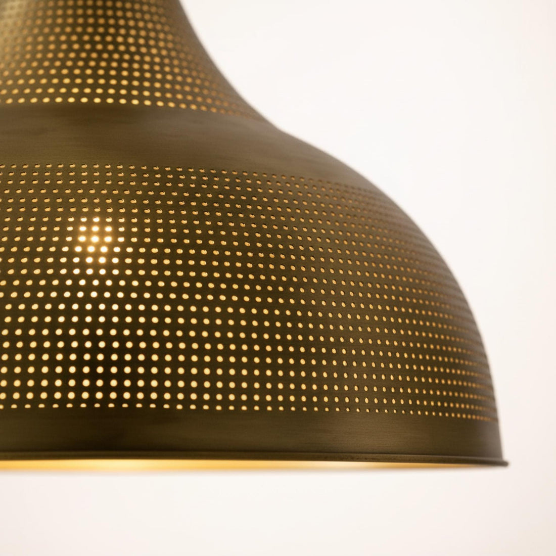 brass pendant light perforated metal dome hanging lamp