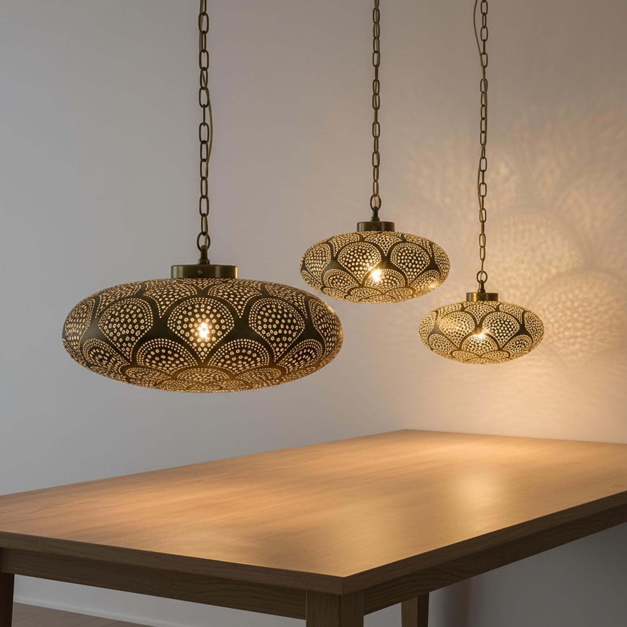Moroccan Pendant Light Metal Hanging Dome Chain Ceiling Fixture