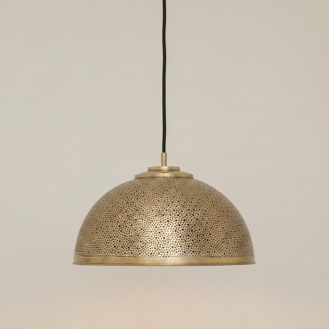brass dome pendant light perforated metal hanging ceiling lamp