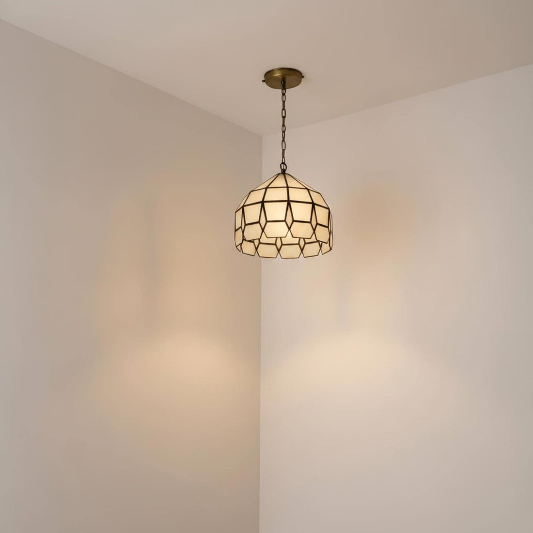 Pendant ceiling light geometric glass shade hanging fixture