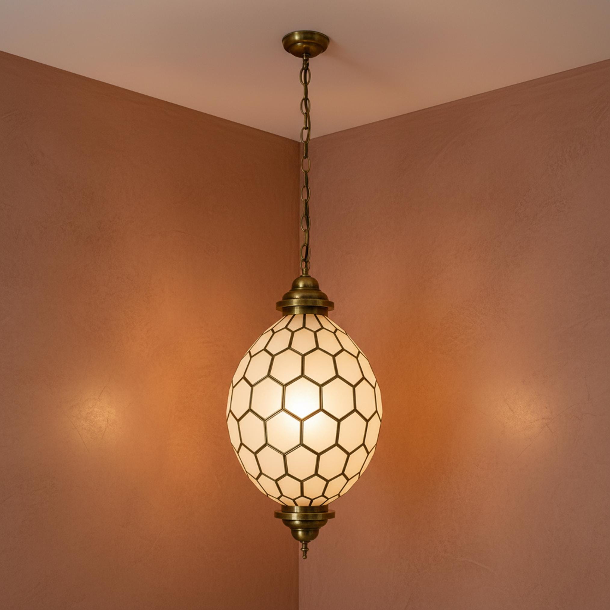 Geometric Pendant Light Hanging Lantern Chain Fixture