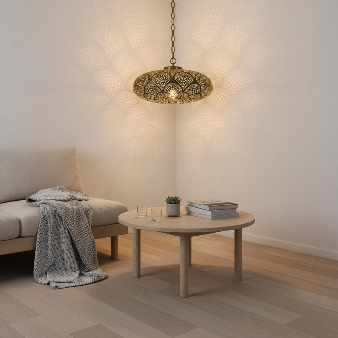 Moroccan Pendant Light Metal Hanging Dome Chain Ceiling Fixture