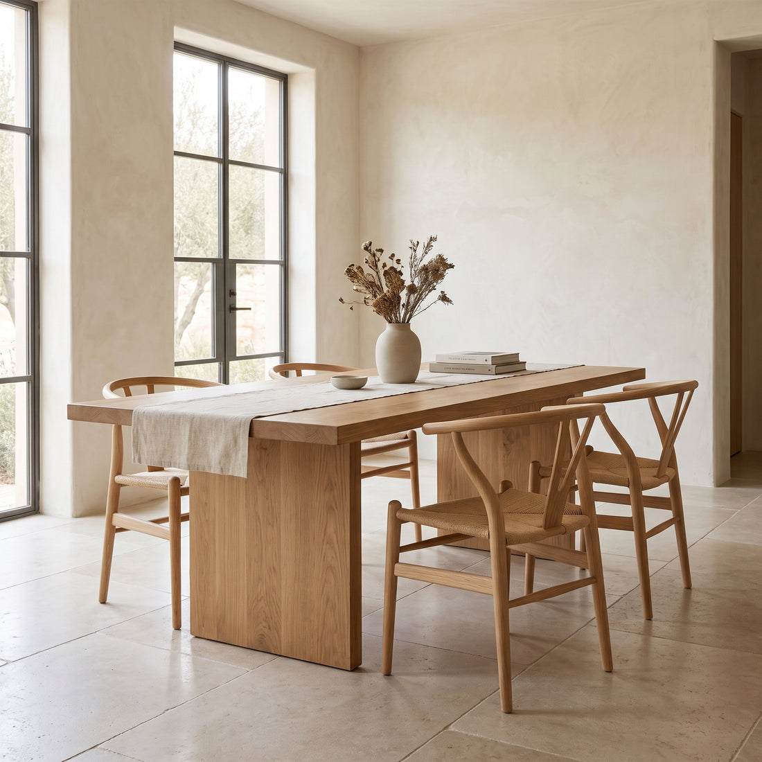 Moroccan Oak Wishbone Chair