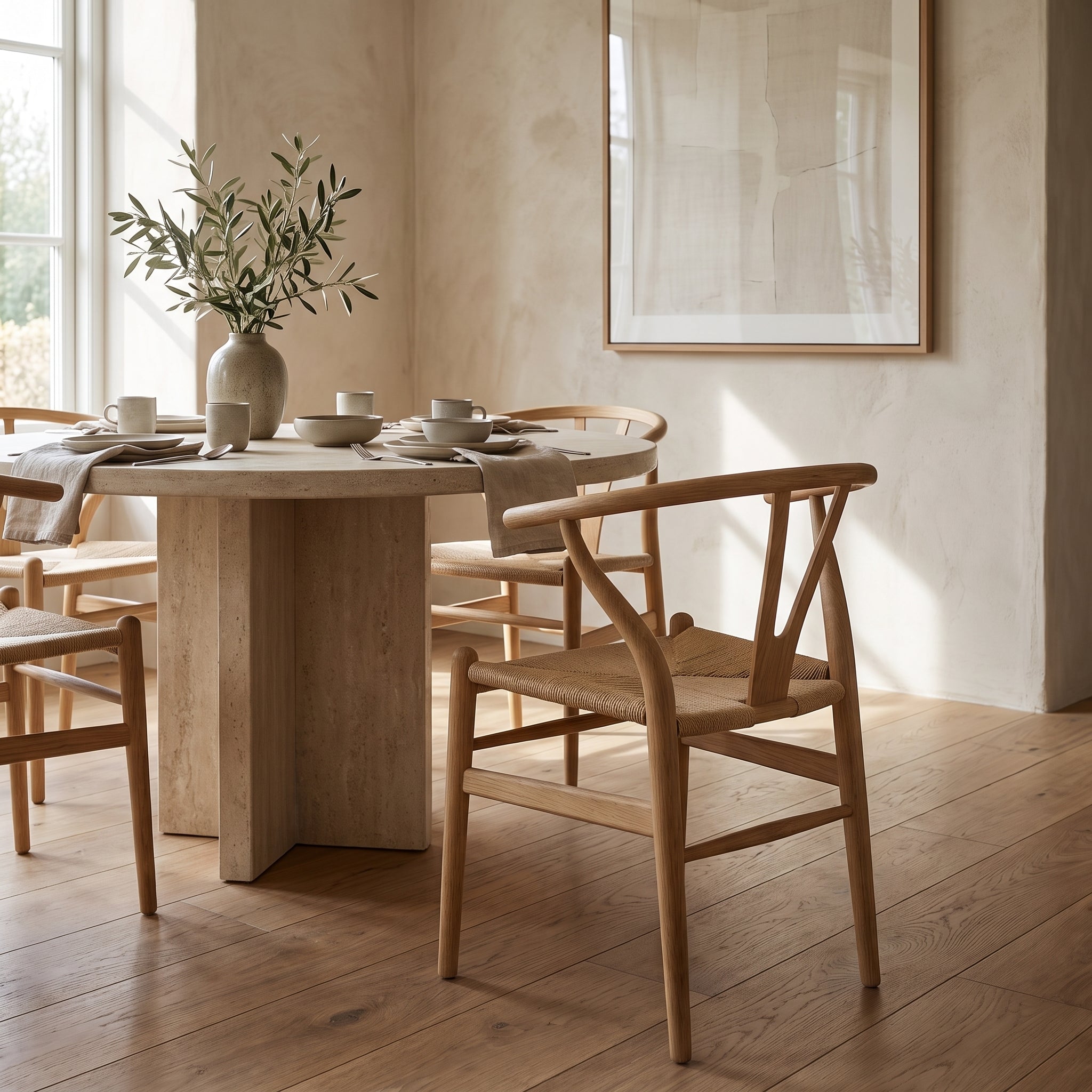 Moroccan Oak Wishbone Chair