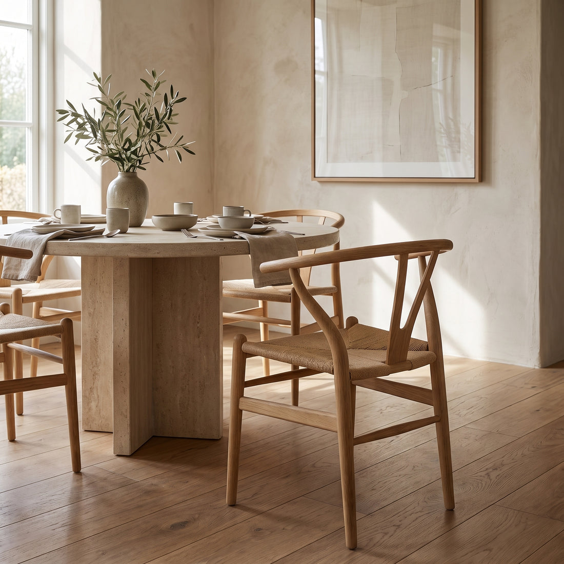 Moroccan Oak Wishbone Chair