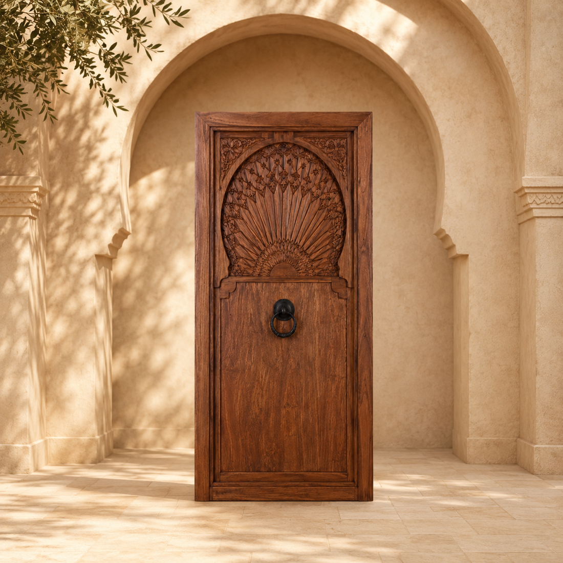 Moroccan Carved Fan Door