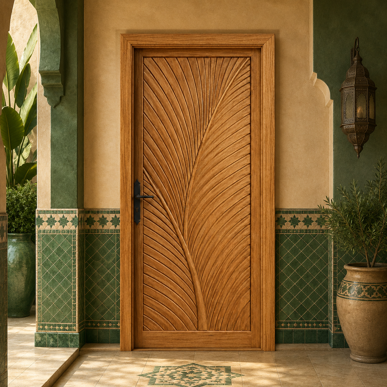 Moroccan Palm Leaf Door