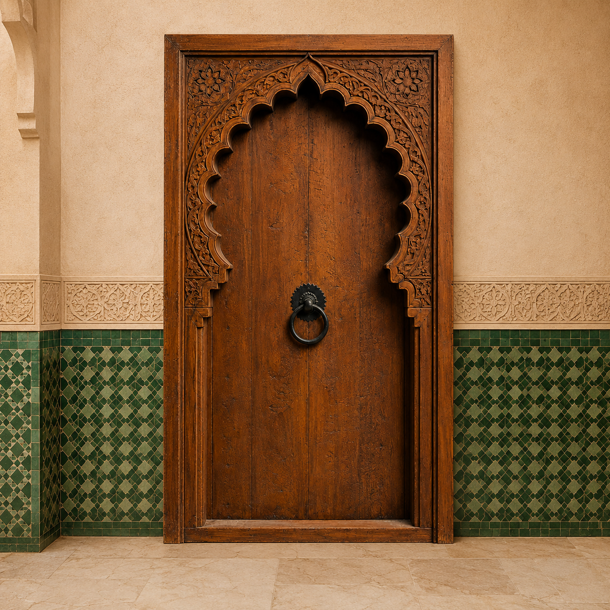 Moroccan Scalloped Arch Door
