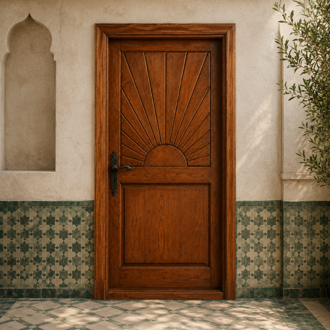 Moroccan Rising Sun Door