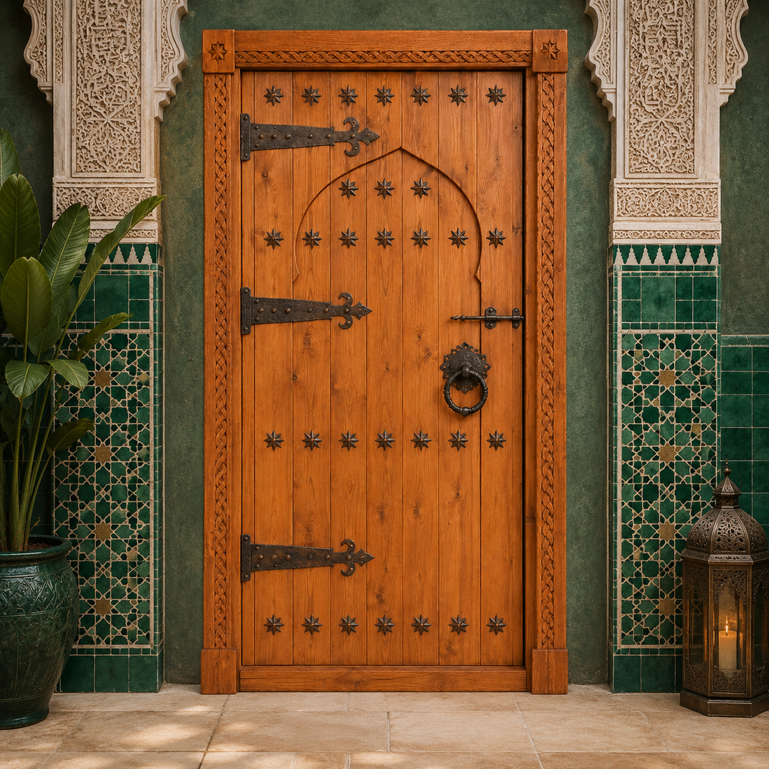 Moroccan Kasbah Wooden Door