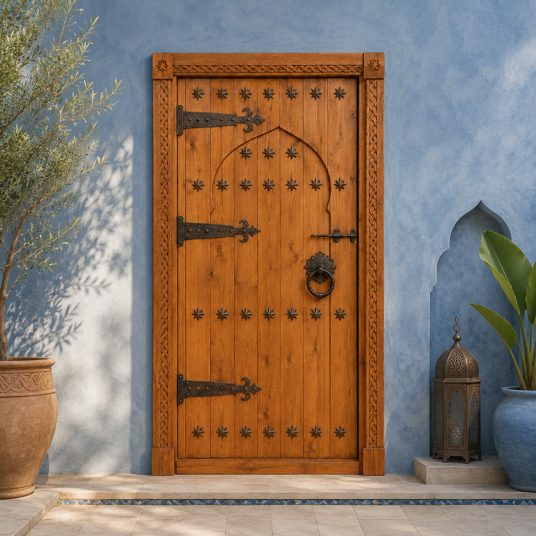 Moroccan Kasbah Wooden Door
