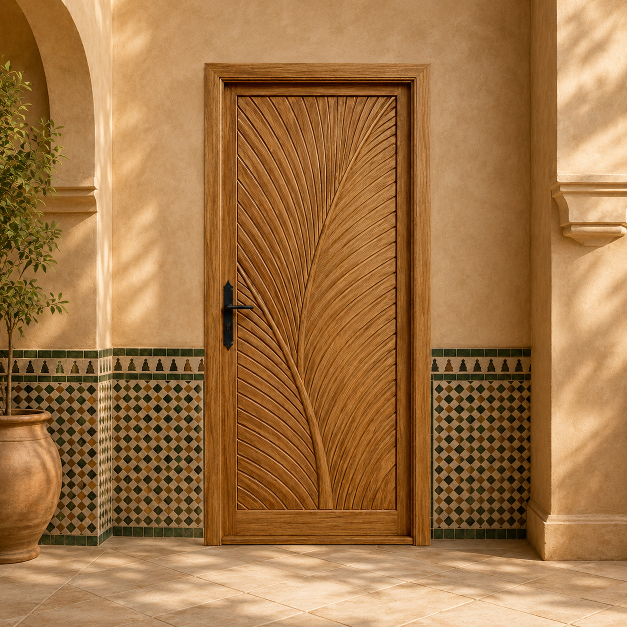 Moroccan Palm Leaf Door