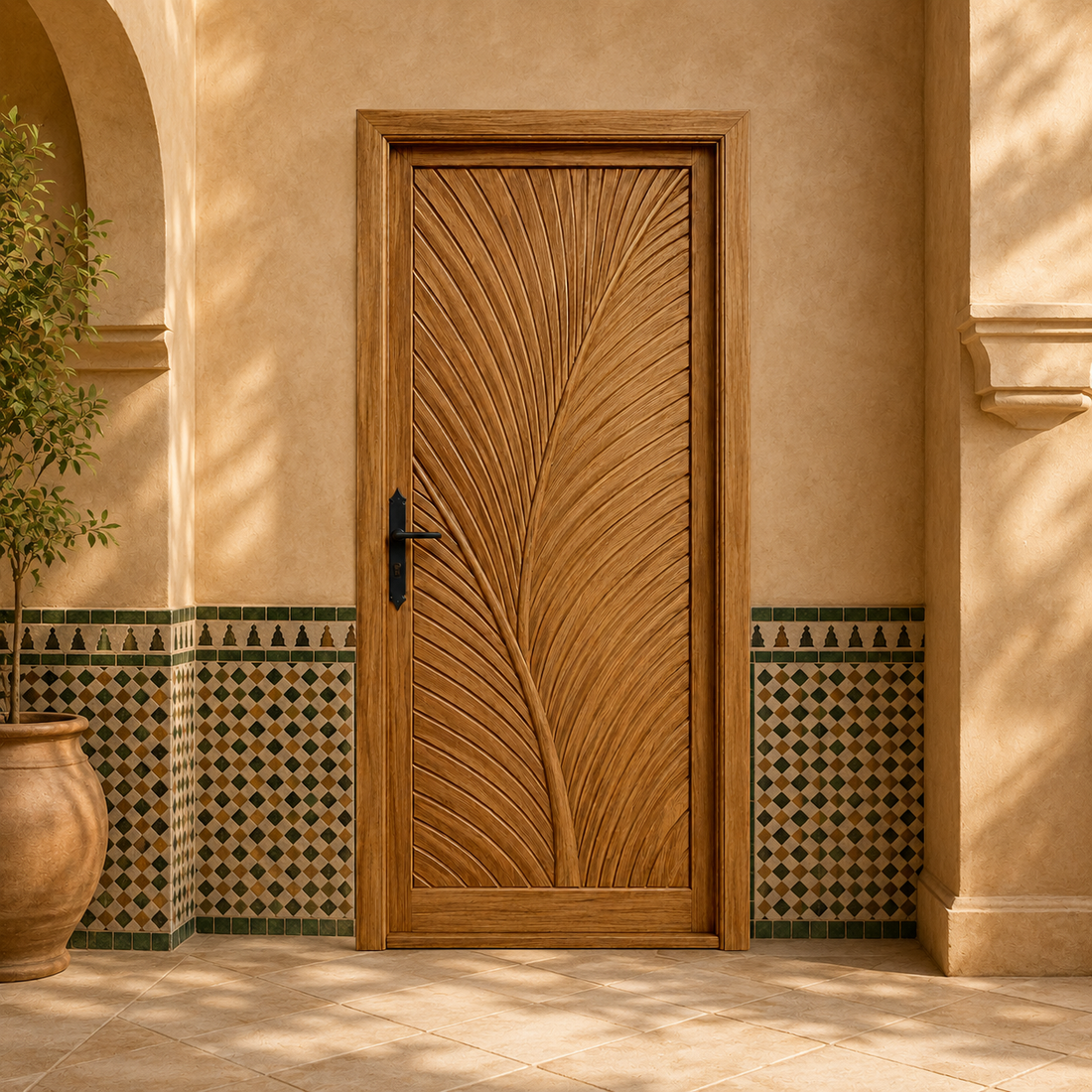Moroccan Palm Leaf Door