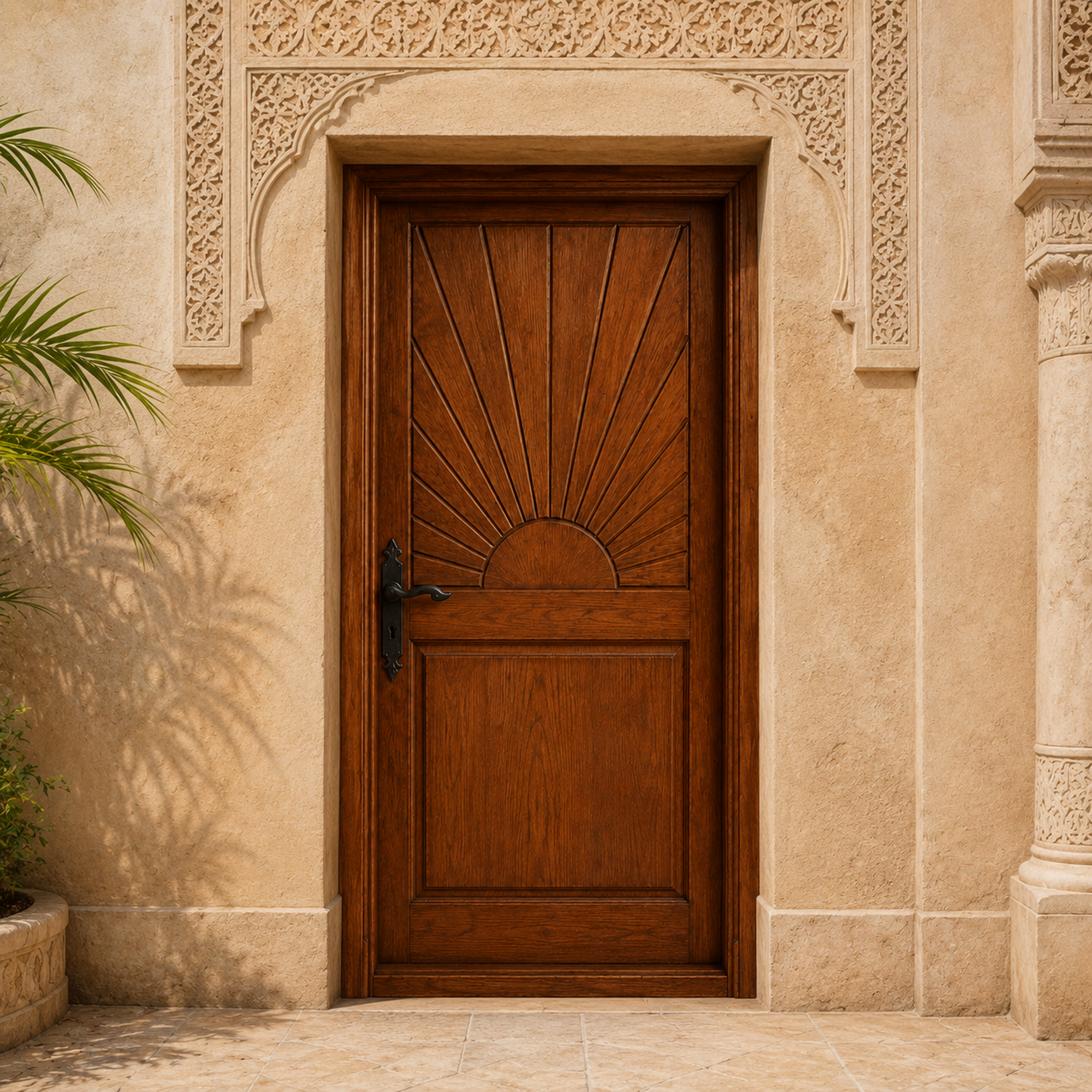 Moroccan Rising Sun Door