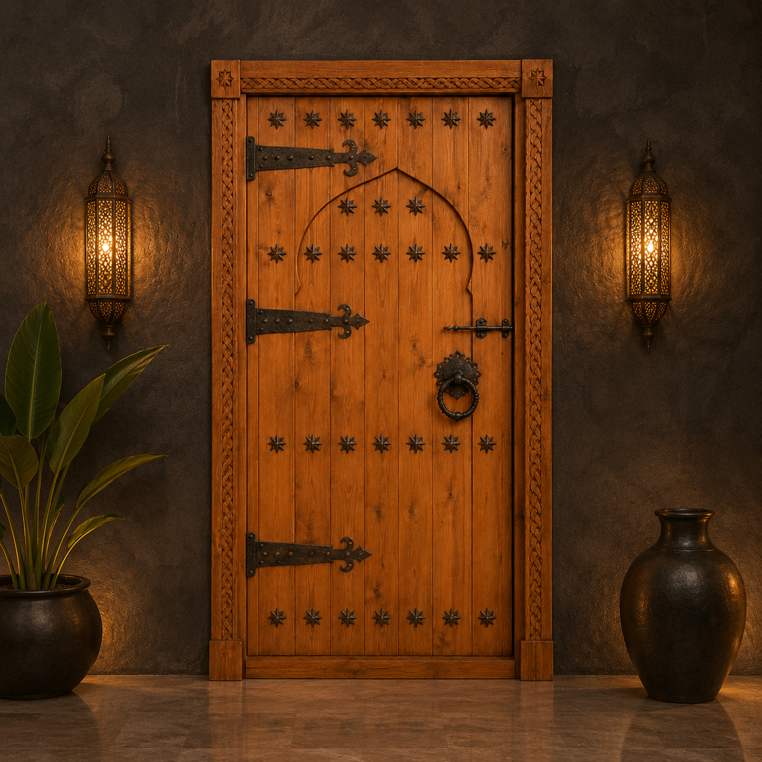 Moroccan Kasbah Wooden Door