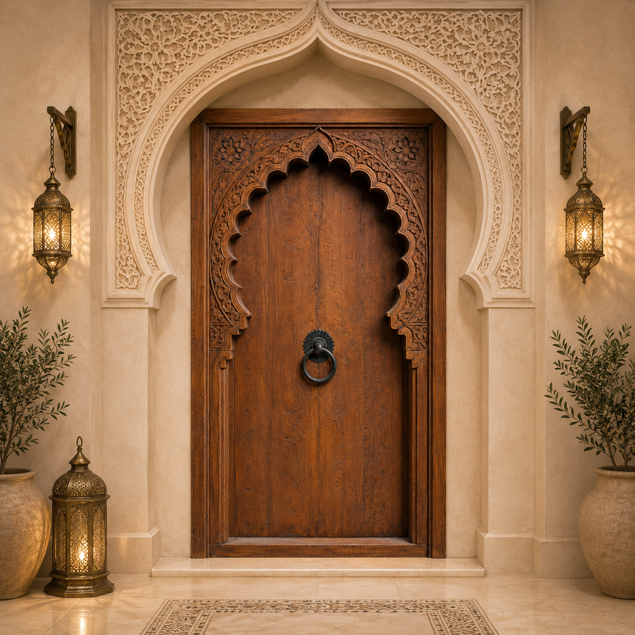 Moroccan Scalloped Arch Door