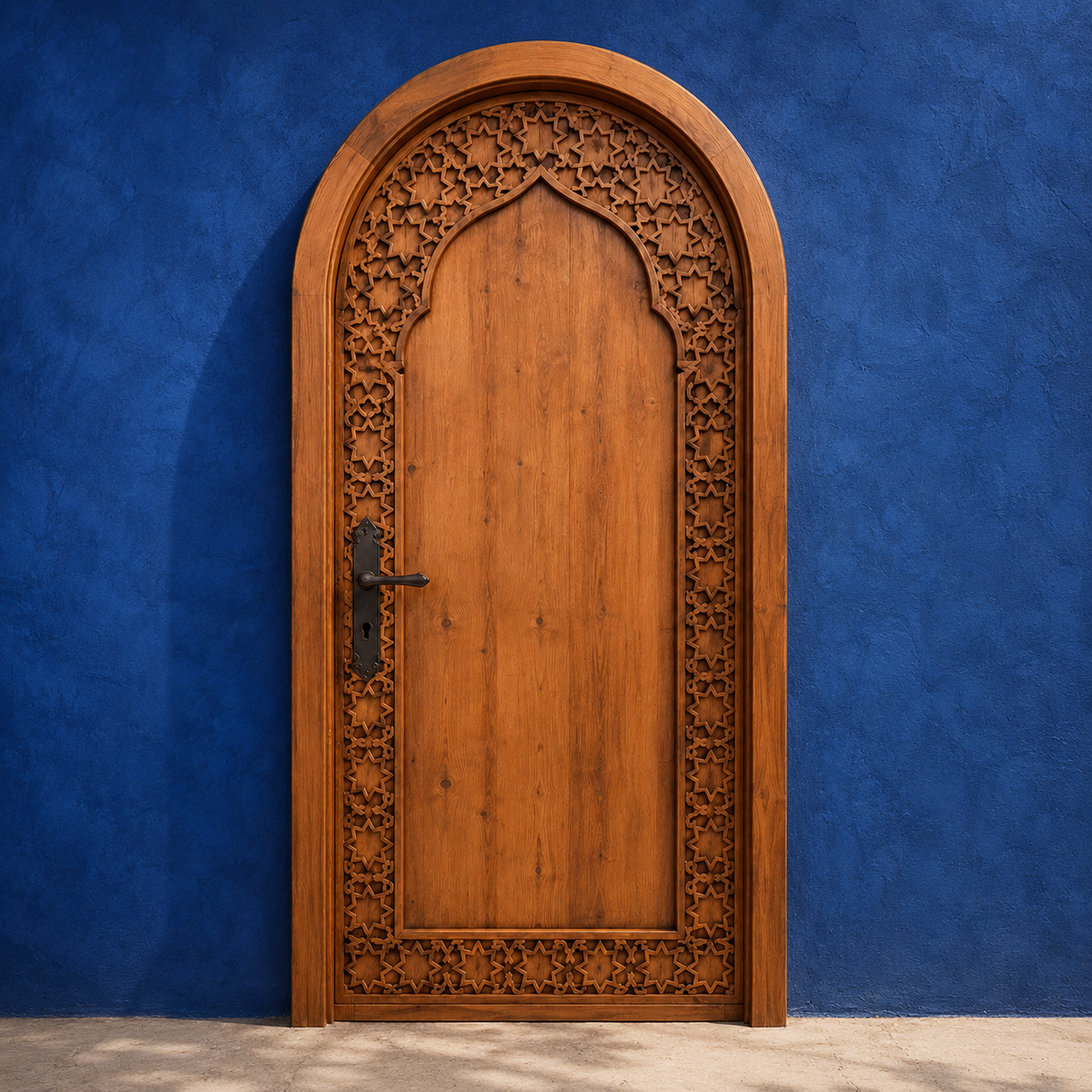 Arched Moroccan Carved Door