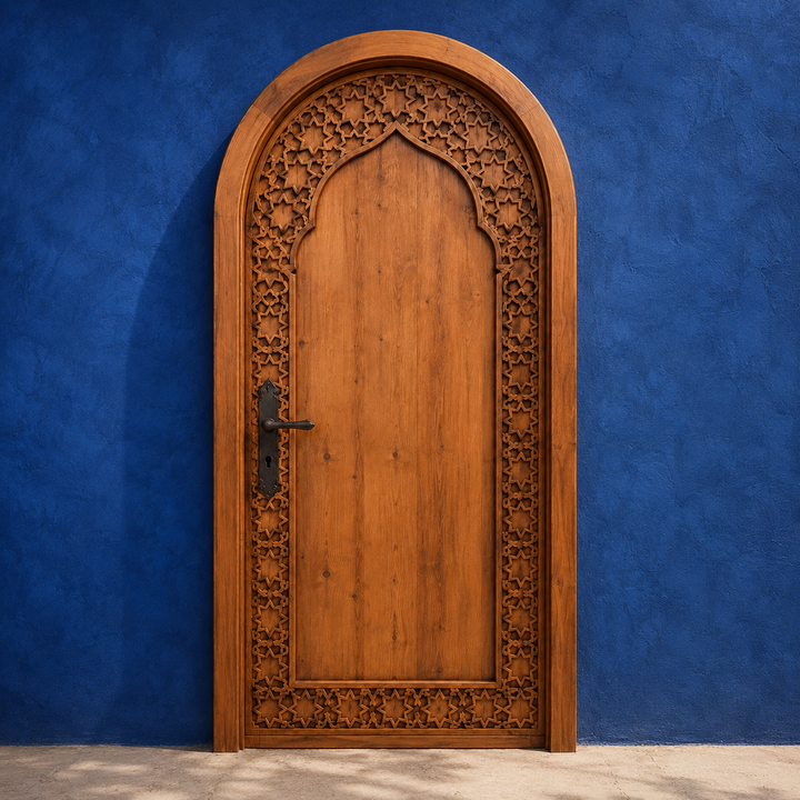 Arched Moroccan Carved Door