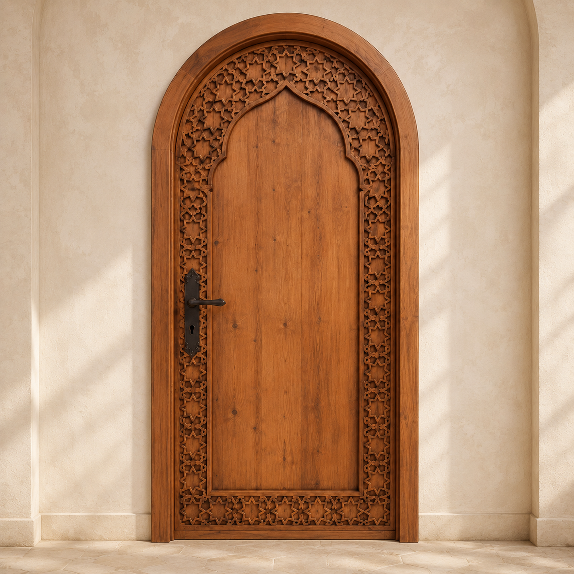 Arched Moroccan Carved Door
