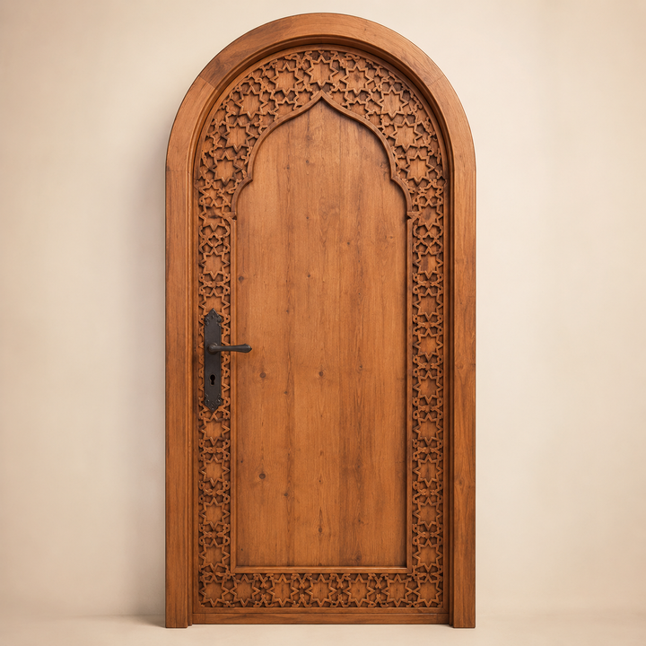Arched Moroccan Carved Door