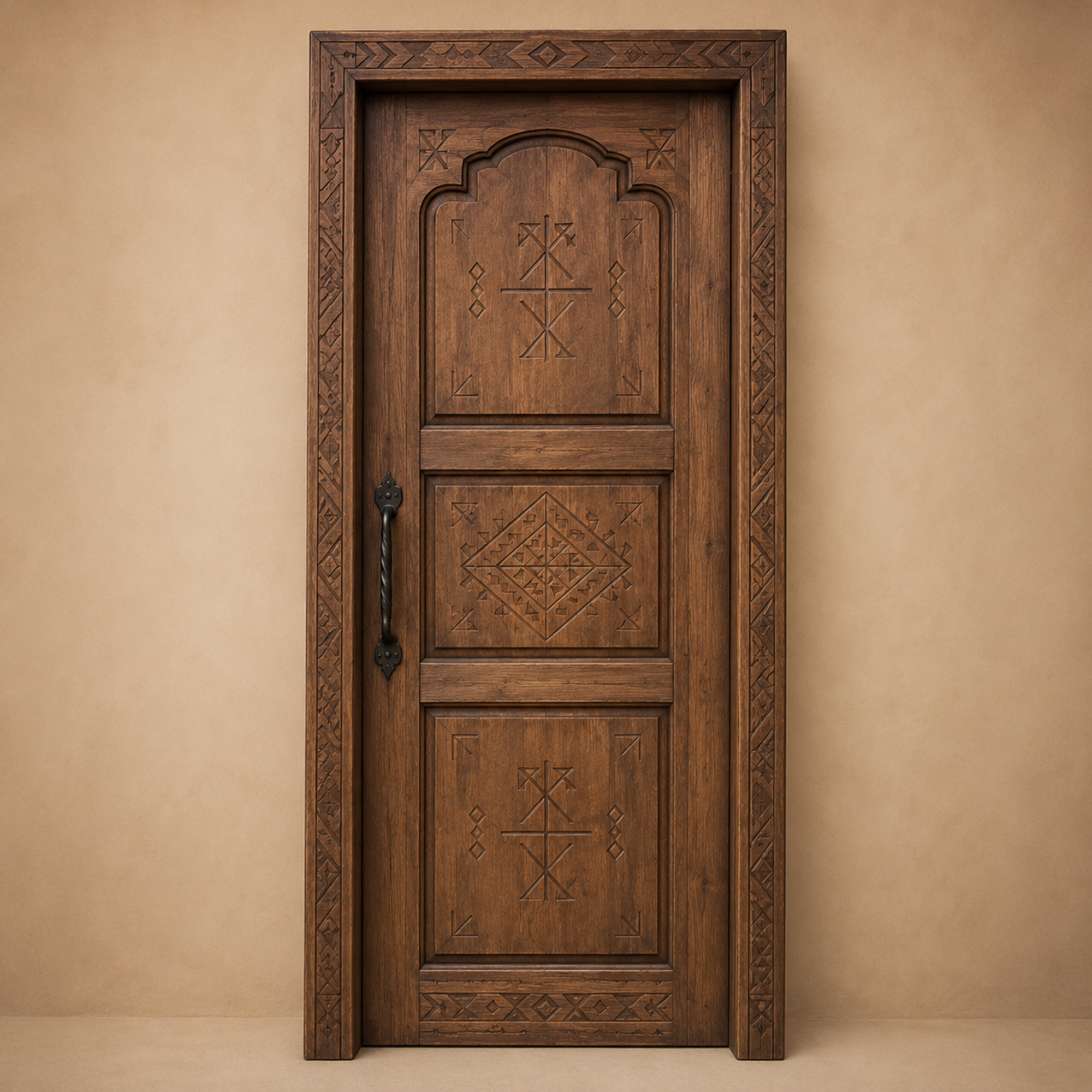 Rustic Moroccan Wooden Door