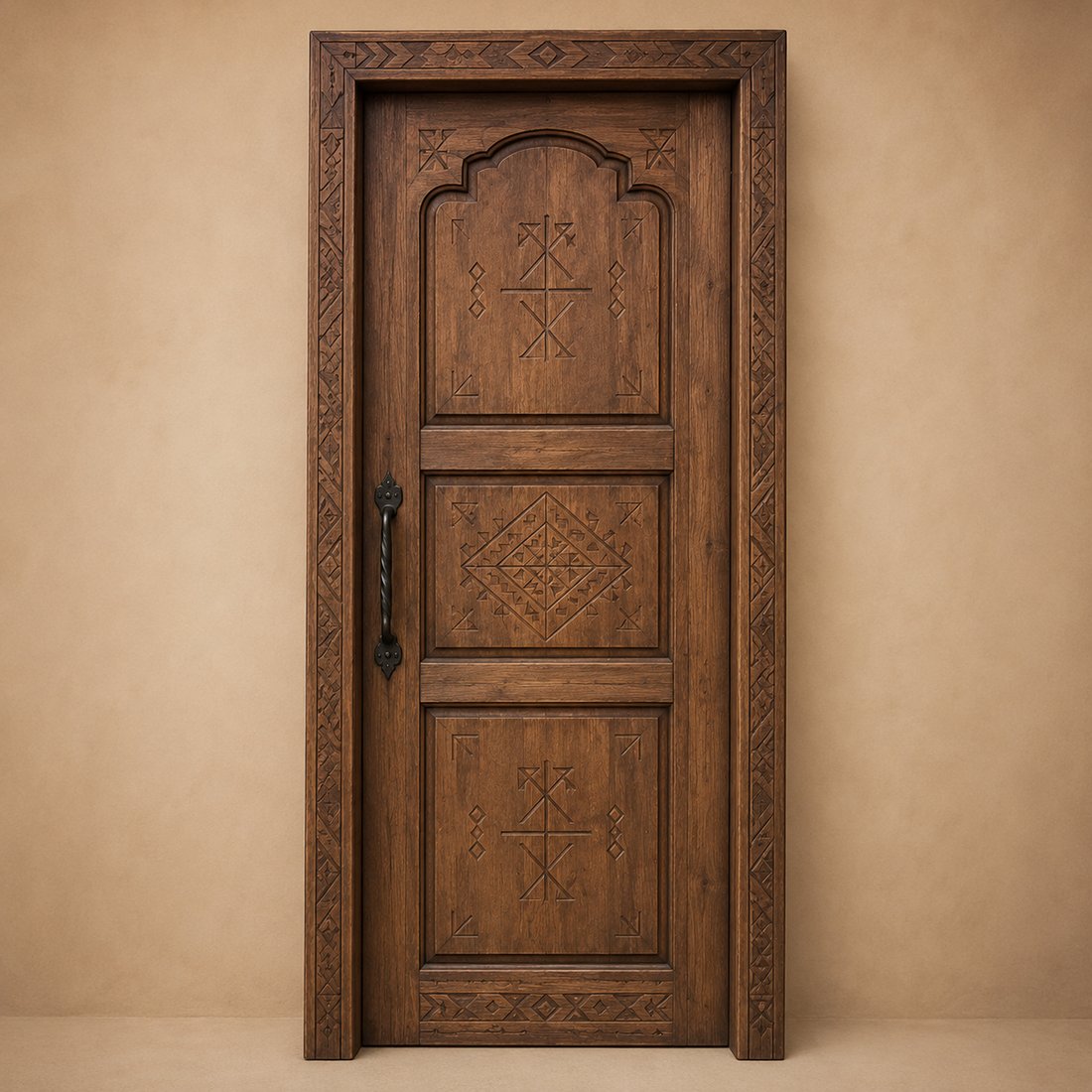 Rustic Moroccan Wooden Door