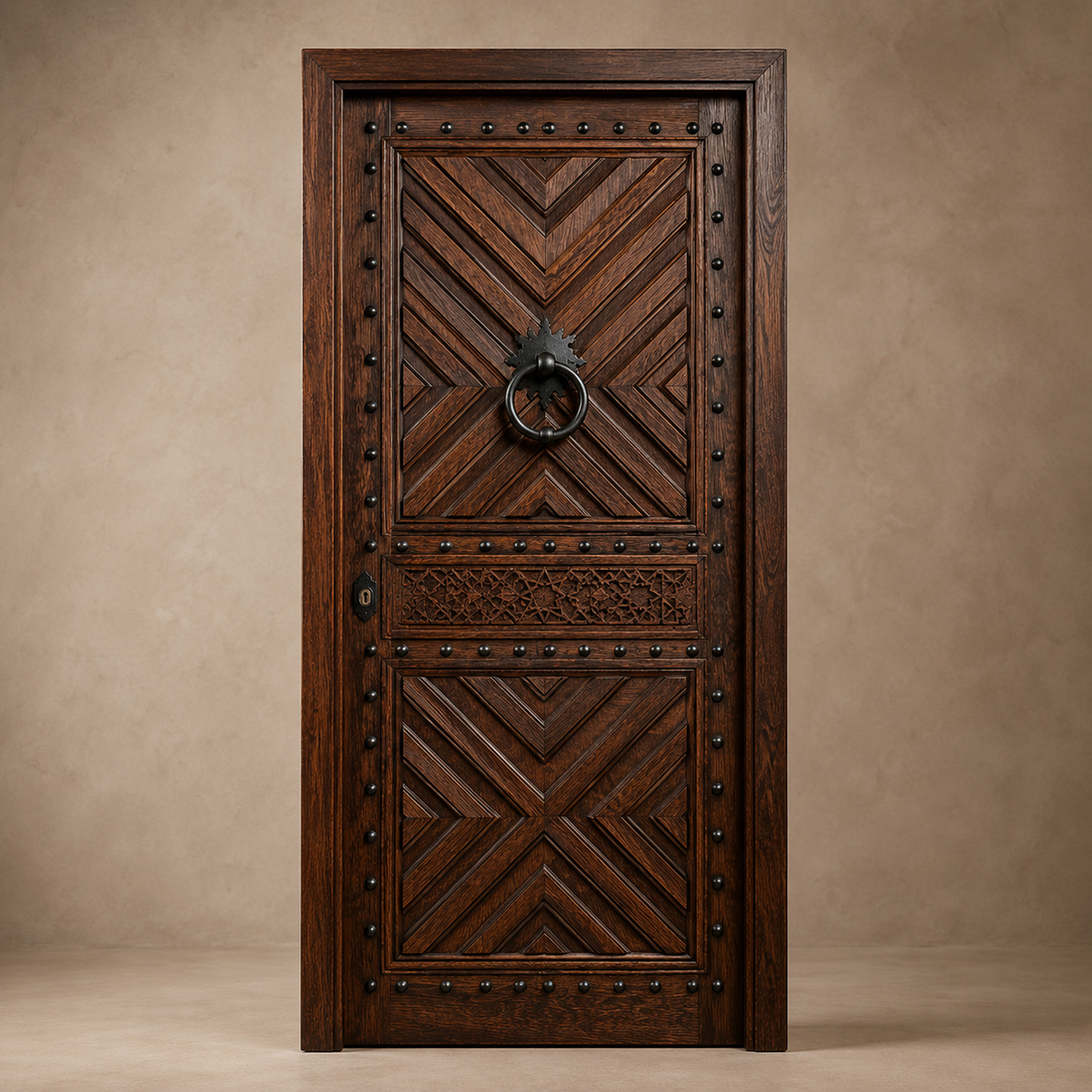 Moroccan Studded Chevron Door