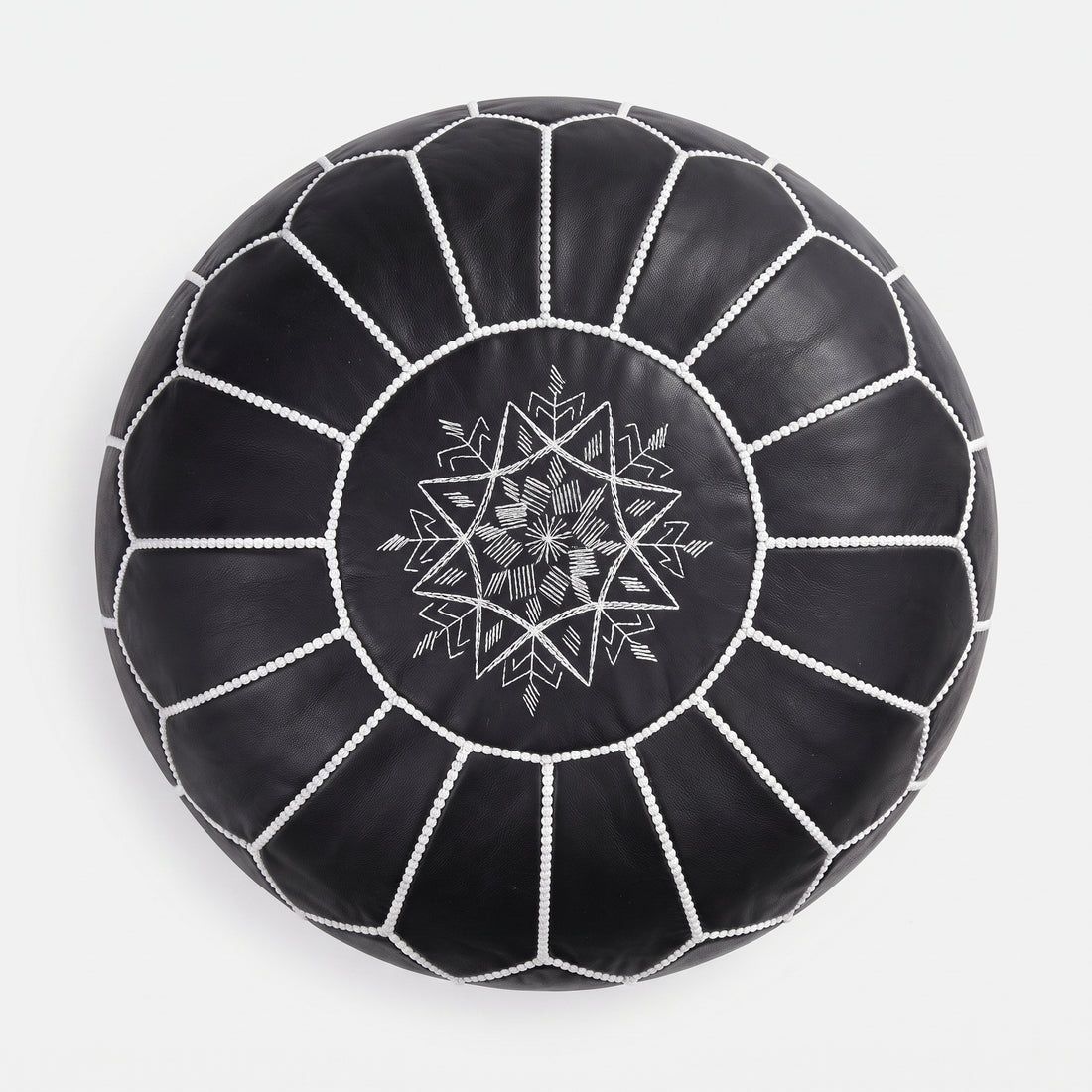 Leather Ottoman Pouf
