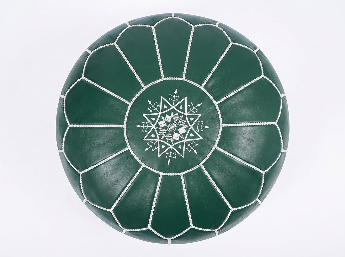 Handcrafted Moroccan Leather Pouf