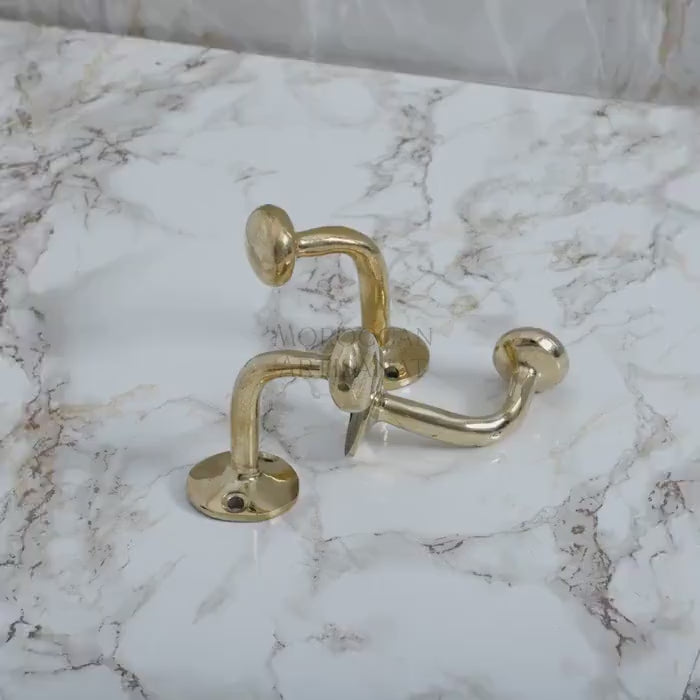 Handmade Brass Wall Hook – Unlacquered Solid Brass