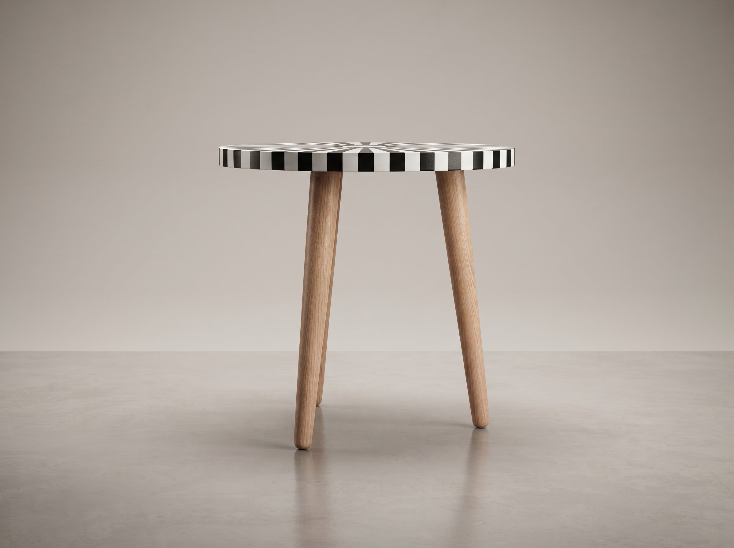 Moroccan Black & White Resin Table