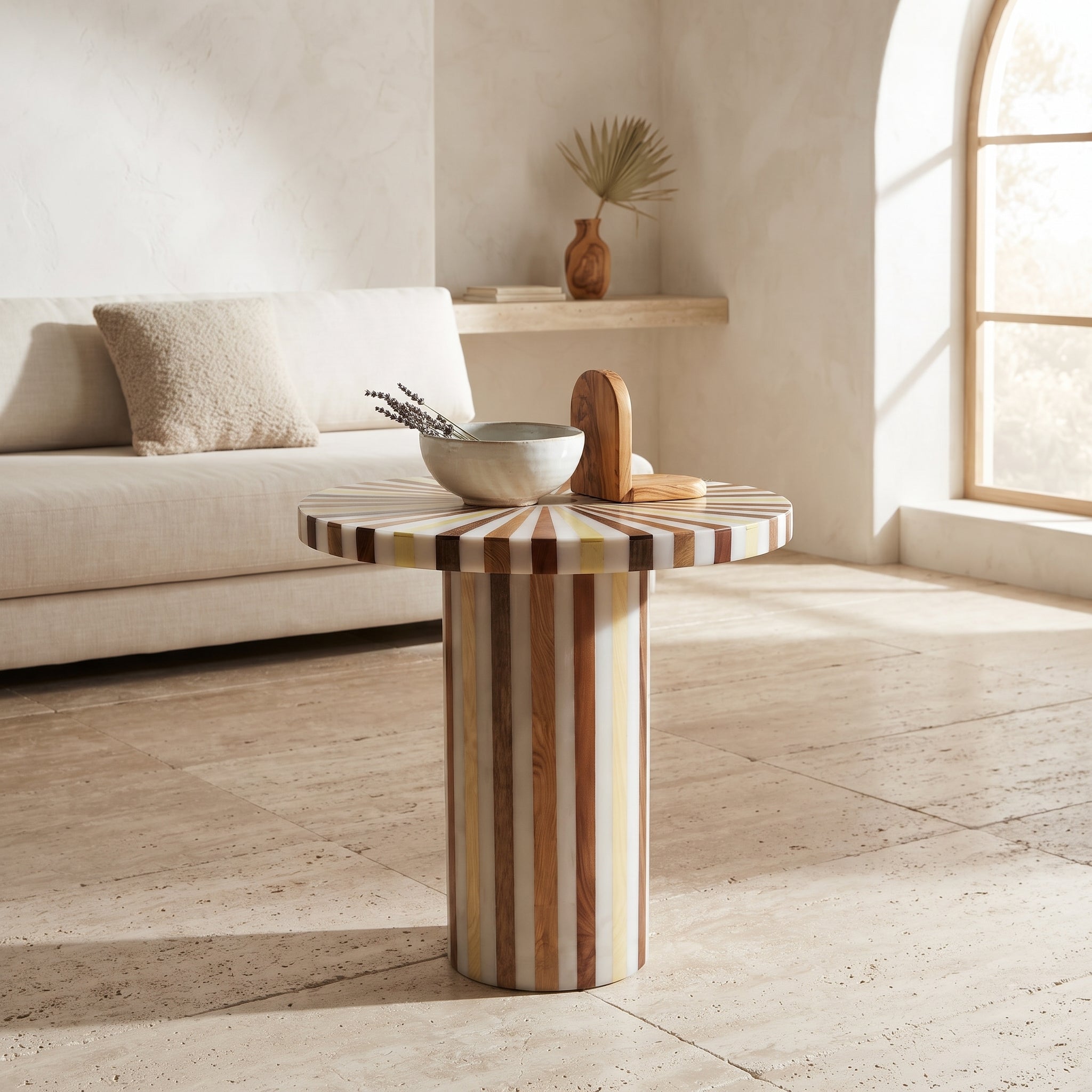 Handcrafted Moroccan Mixed Resin Table